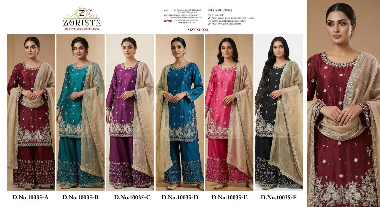 Zorista readymade collection do-no 10035 A to F Best deals on wholesale salwar kameez